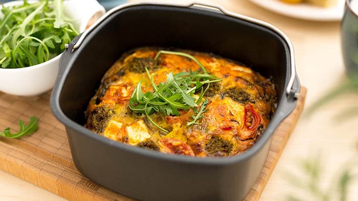 Frittata with goat cheese
