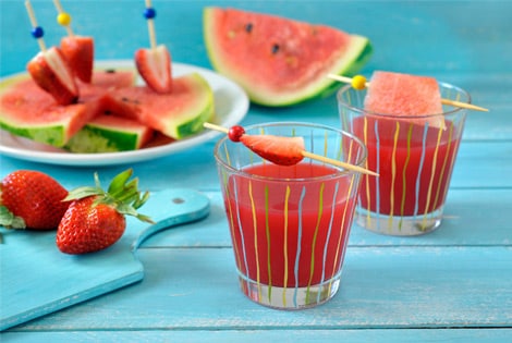 Vitamineklapper met aardbei en meloen - Slowjuicer