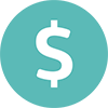 Icône représentant un dollar symbolisant le coût des examens inutiles