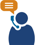 Pictogram in gesprek met een expert