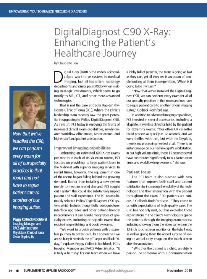 DigitalDiagnost C90, verhaal PCI, röntgen verbetert zorg patiënten, traject (Download .pdf)