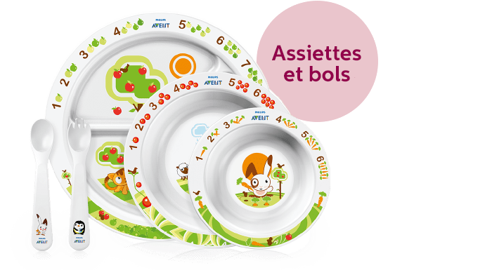 Coffret repas pour enfant prise en main facile et 0 % BPA Philips Avent