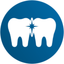 Pictogram 'gemakkelijker tandplak tussen de tanden verwijderen'