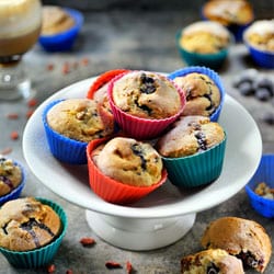 Bosbessenmuffins gemaakt met Philips Keukenmachine