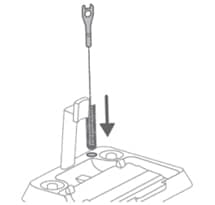 Het reinigingsborsteltje gebruiken schema drie