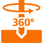 Pictogram 360-graden roterend scharnier