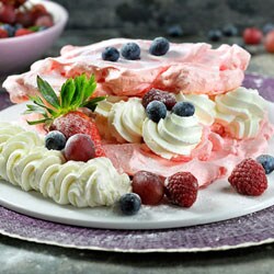 Pavlova met rode vruchten - Airfryer