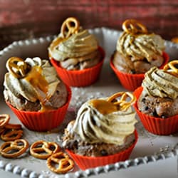 Chocolade cupcakes met salted caramel - Airfryer