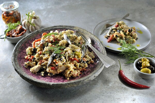 Mediteraanse quinoa salade