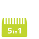 Pictogram verstelbare 5-in-1-kam