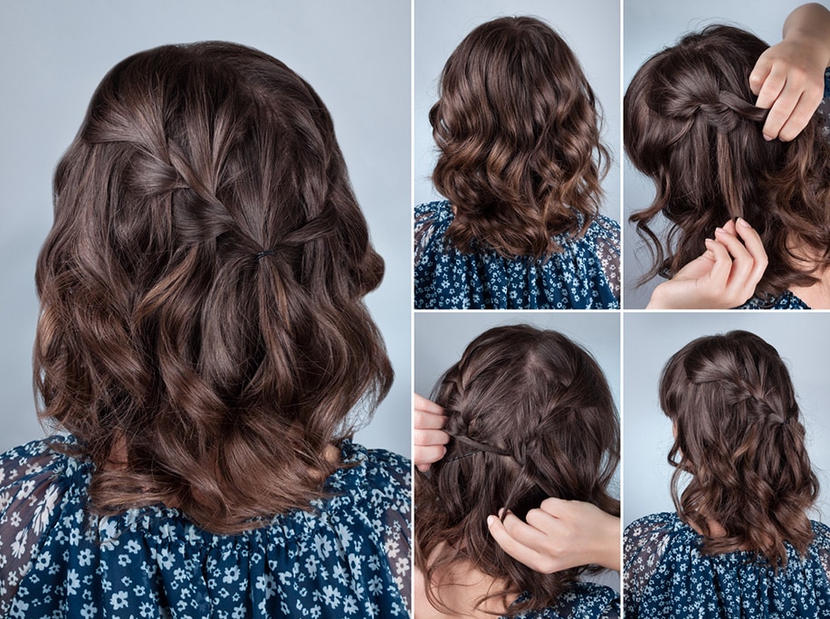 Coiffure de conte de fées avec effet cascades