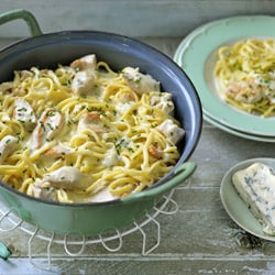 Fettuccine met kip en gorgonzola 