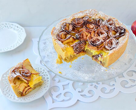 Tarte aux pommes avec roses