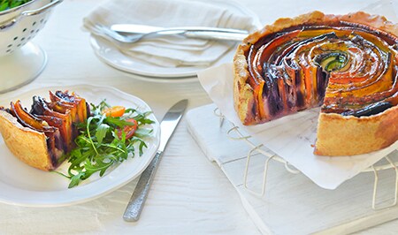 Gâteau en spirale aux légumes 