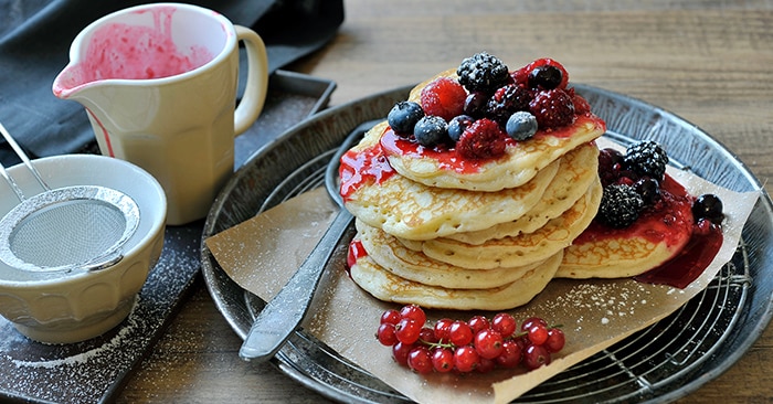 Crêpes sans gluten aux fruits rouges