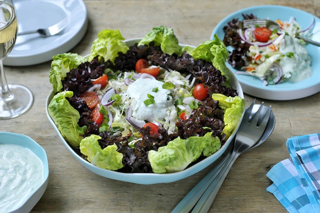 Rauwkost salade met yoghurt dressing