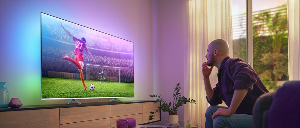 Téléviseur Philips Ambilight | Le meilleur téléviseur pour le football et autres sports