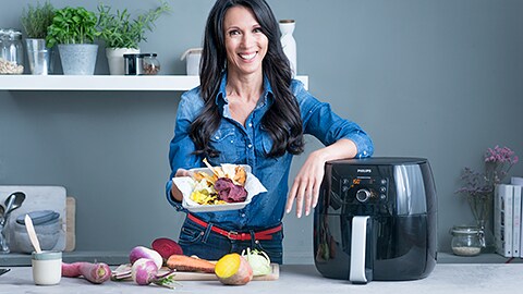 Sandra Bekkari cuisine avec l’Airfryer de Philips