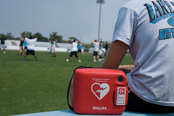 AED on field