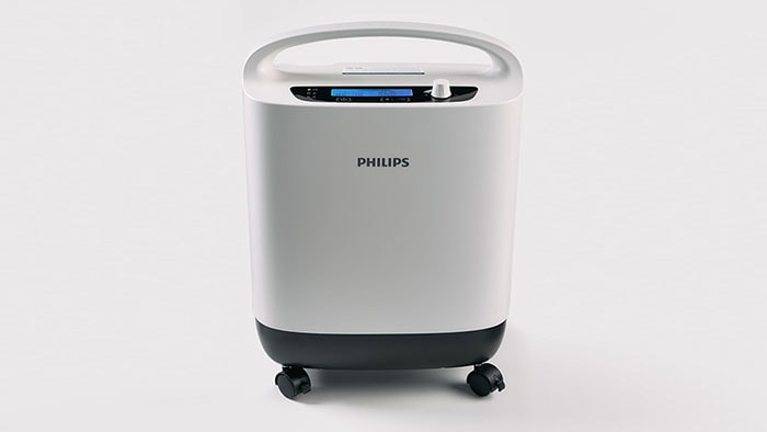 Zuurstofconcentrator Oxygenate 5, gedistribueerd door Philips Respironics, nu verkrijgbaar in Europa
